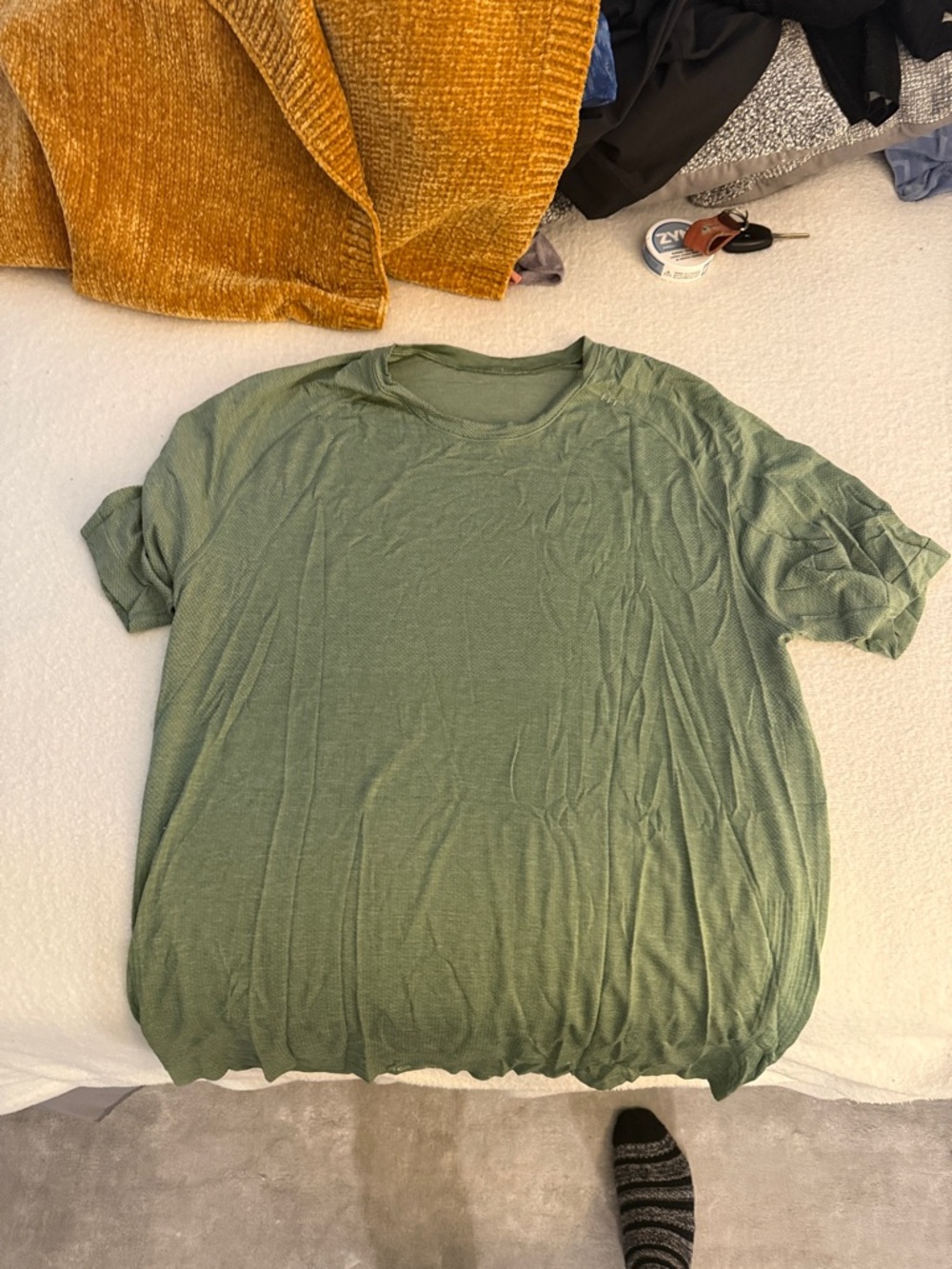 lululemon athletica Olive Green Short Sleeve Crew